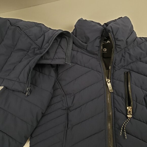 Nautica XS Navy Blue Puffer Coat Jacket Womens Fall Winter Packable - Picture 10 of 16